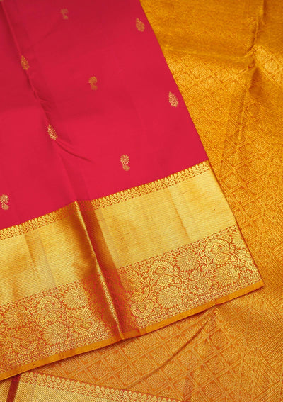 Red Zariwork Pure Silk Saree-Koskii