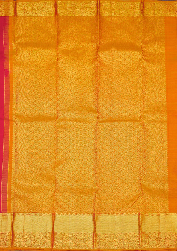 Red Zariwork Pure Silk Saree-Koskii