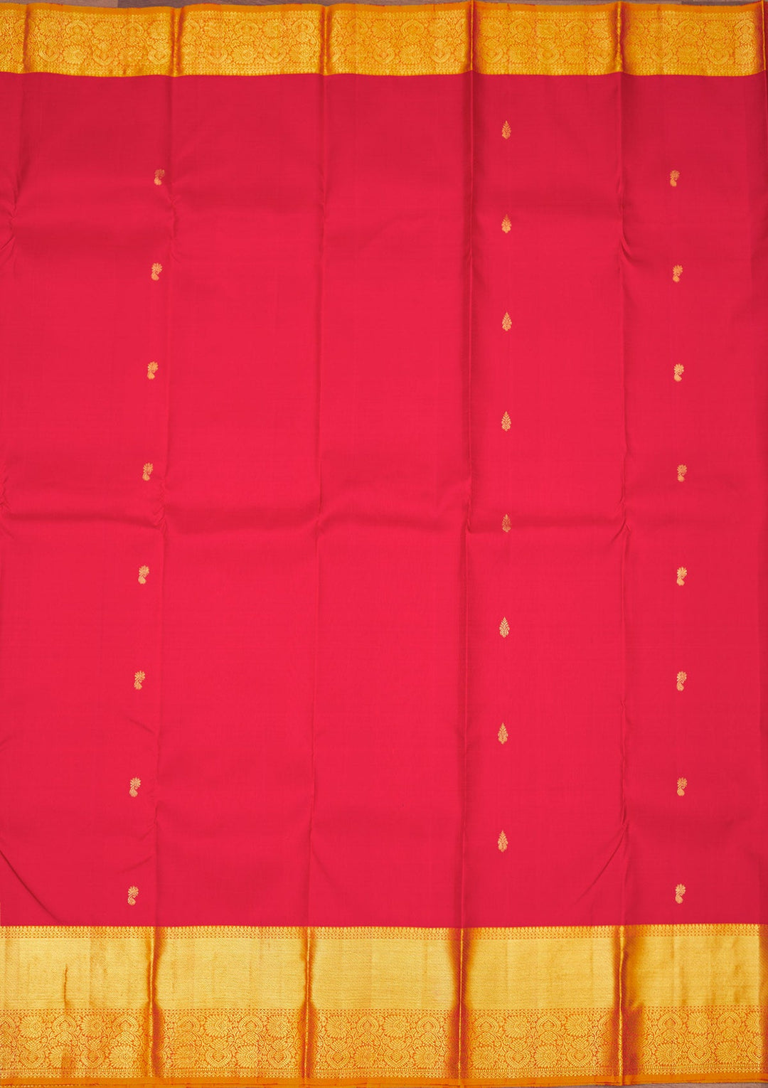 Red Zariwork Pure Silk Saree-Koskii