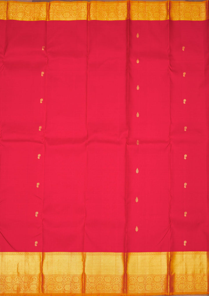Red Zariwork Pure Silk Saree-Koskii