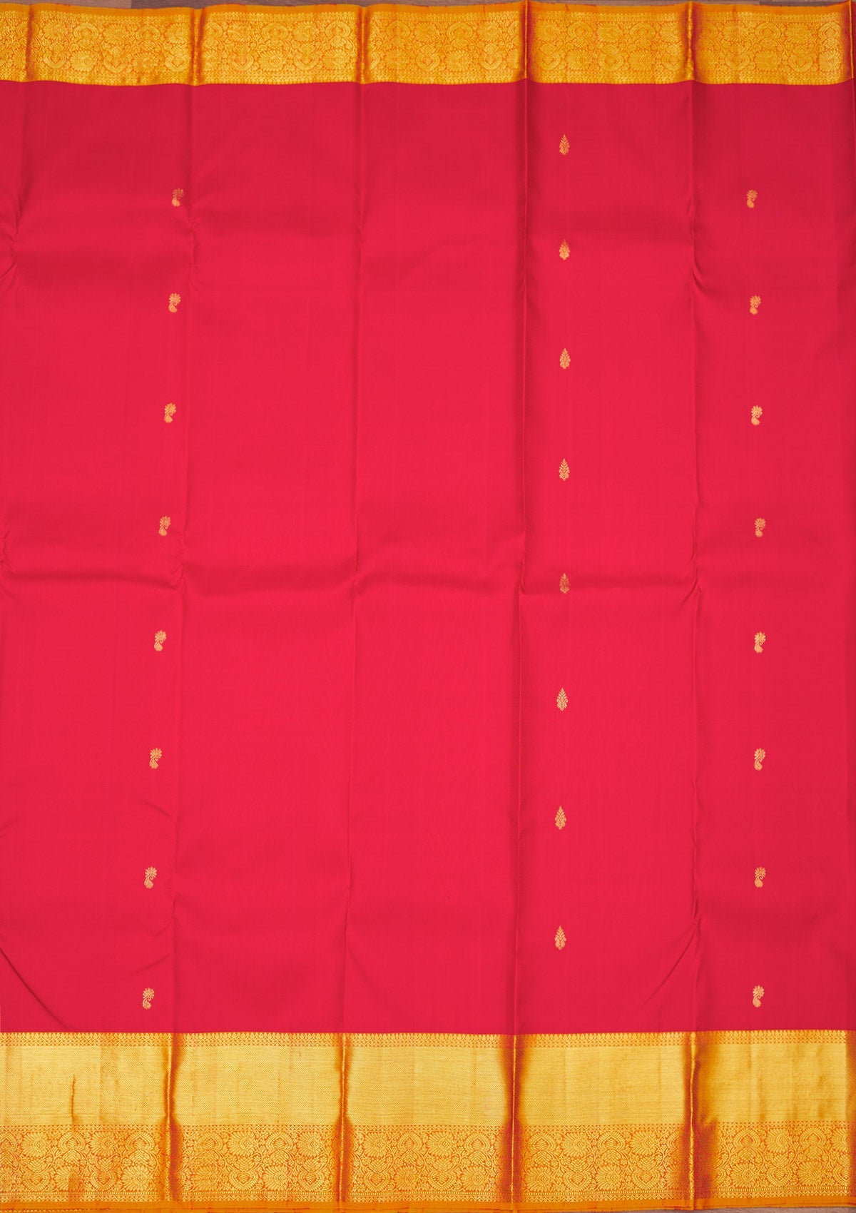 Red Zariwork Pure Silk Saree-Koskii