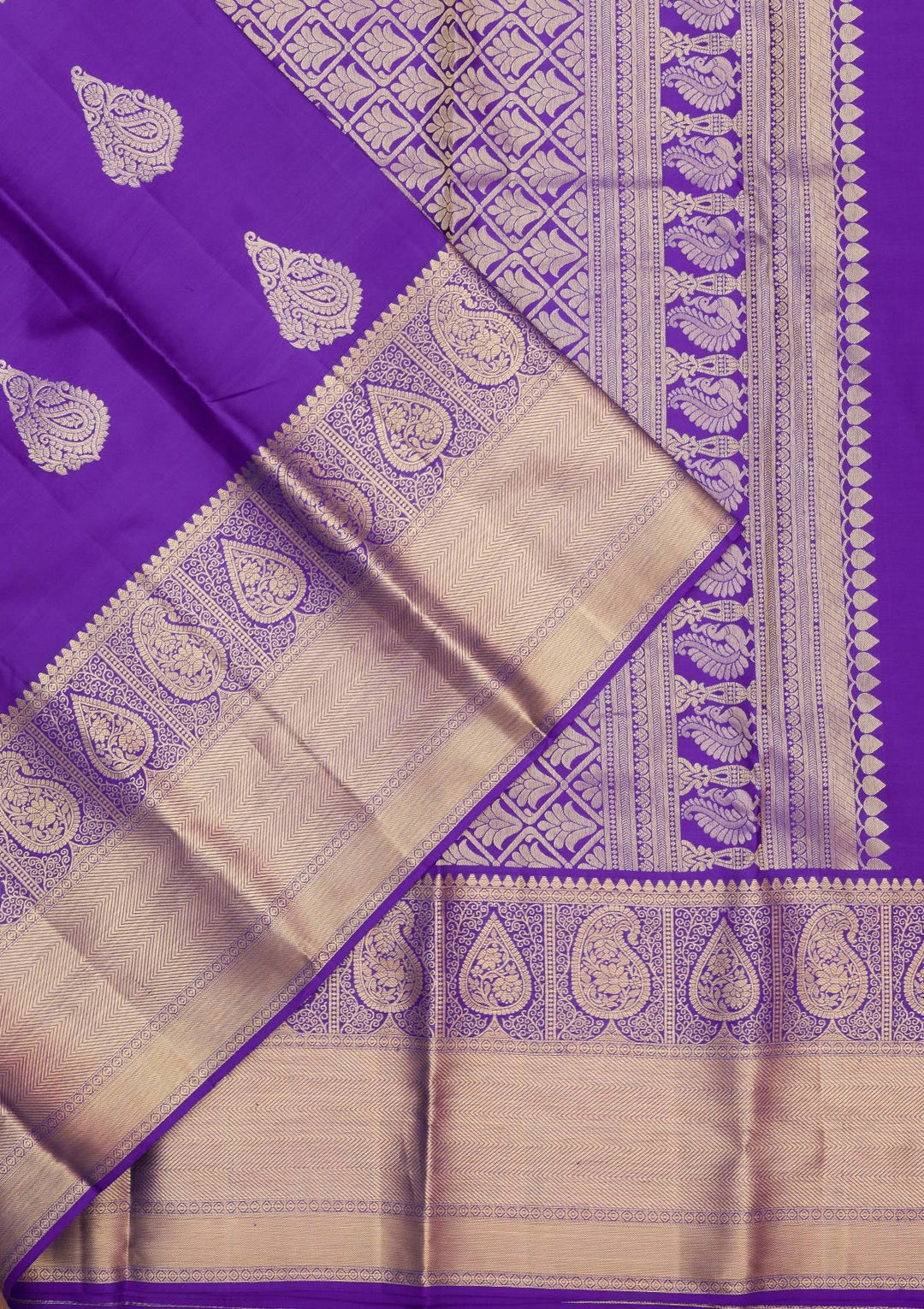 Royal Blue Zariwork Pure Silk Saree-Koskii