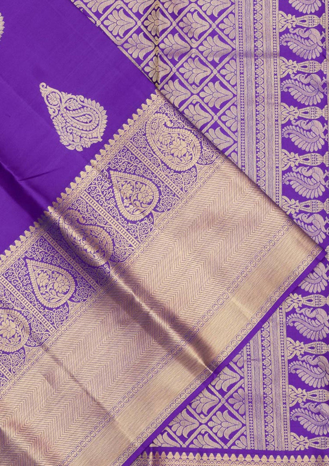 Royal Blue Zariwork Pure Silk Saree-Koskii