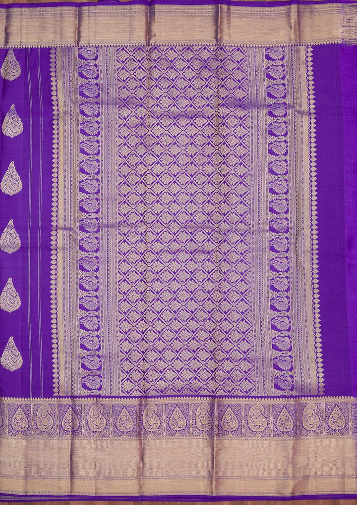 Royal Blue Zariwork Pure Silk Saree-Koskii