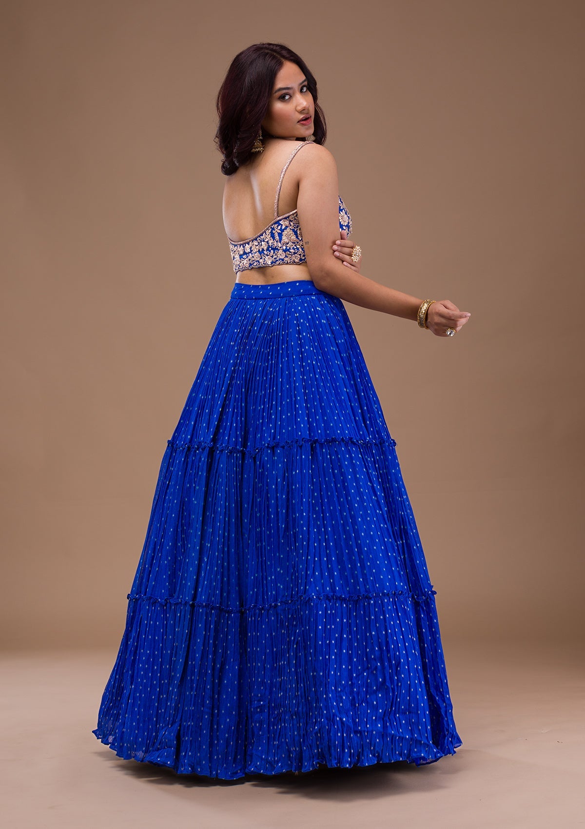 kosariii✴︎ Buy Navy Blue Zariwork Soft Silk Saree - Koskii