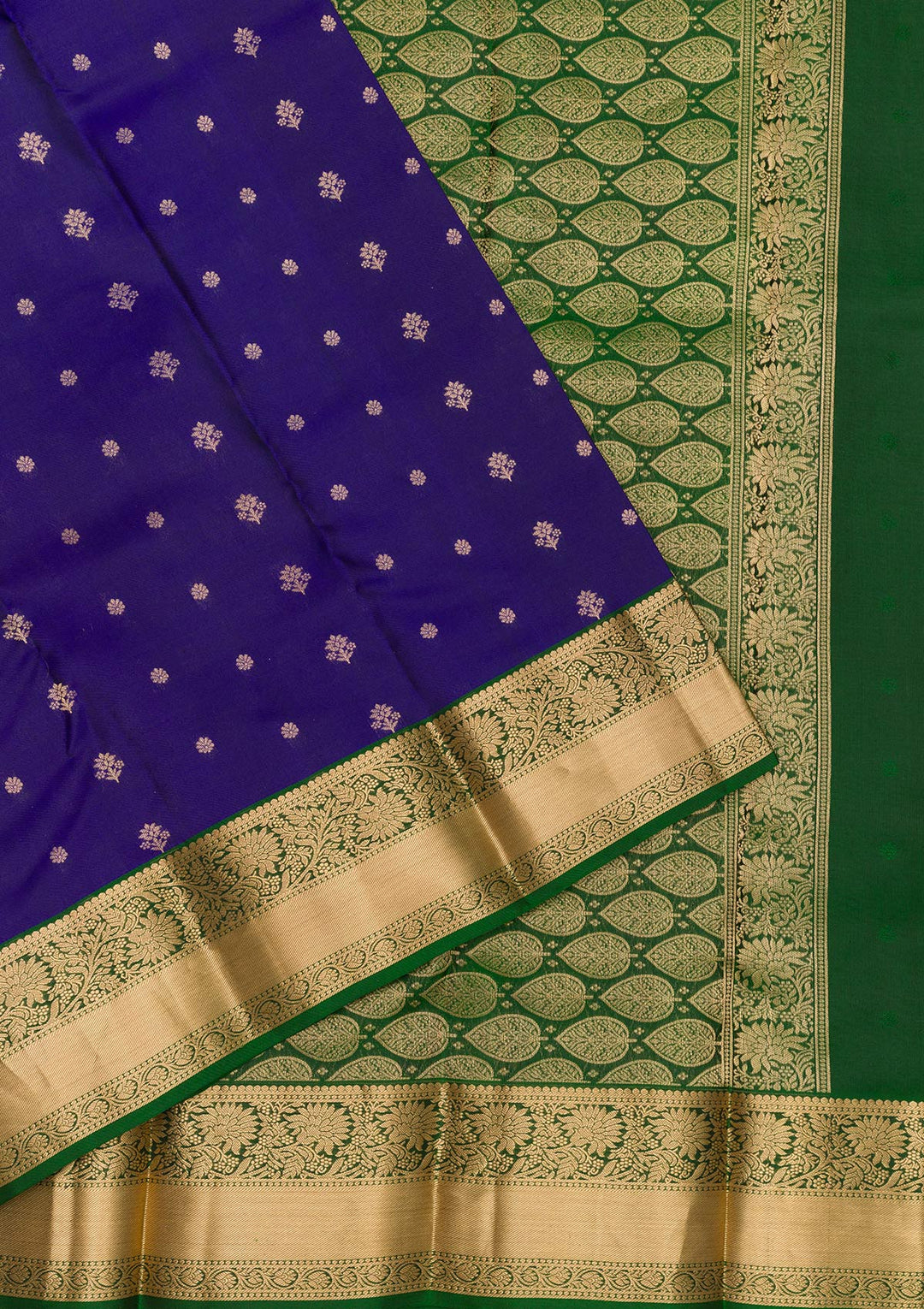 Royal Blue Zariwork Pure Silk Saree-Koskii