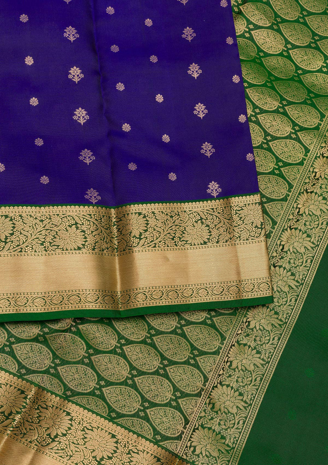 Royal Blue Zariwork Pure Silk Saree-Koskii