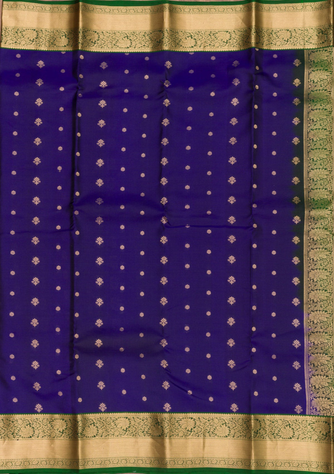 Royal Blue Zariwork Pure Silk Saree-Koskii