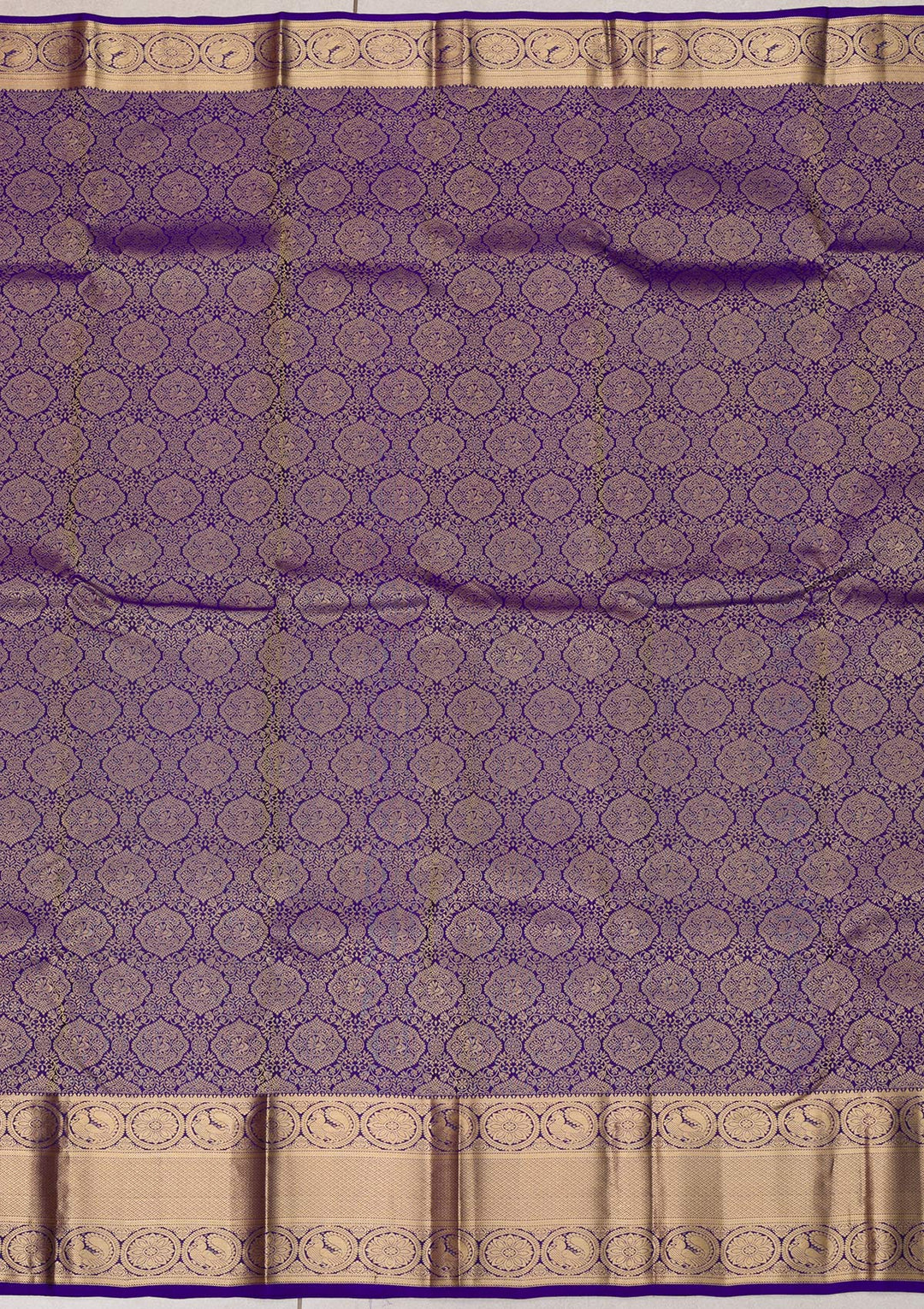 Royal Blue Zariwork Pure Silk Saree-Koskii