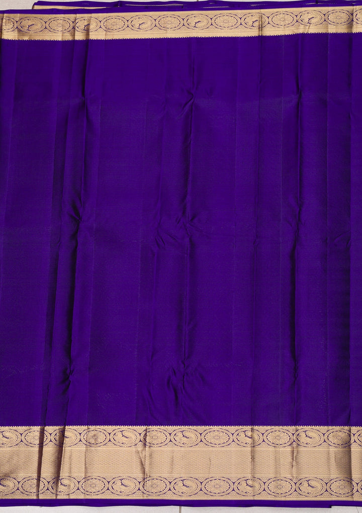 Royal Blue Zariwork Pure Silk Saree-Koskii