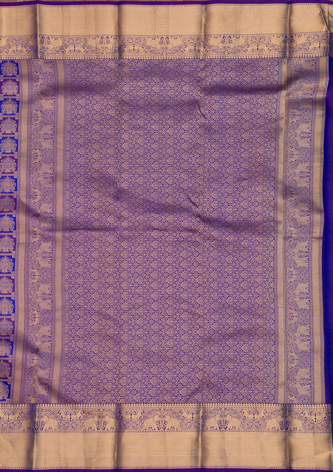 Purple Zariwork Pure Silk Saree-Koskii