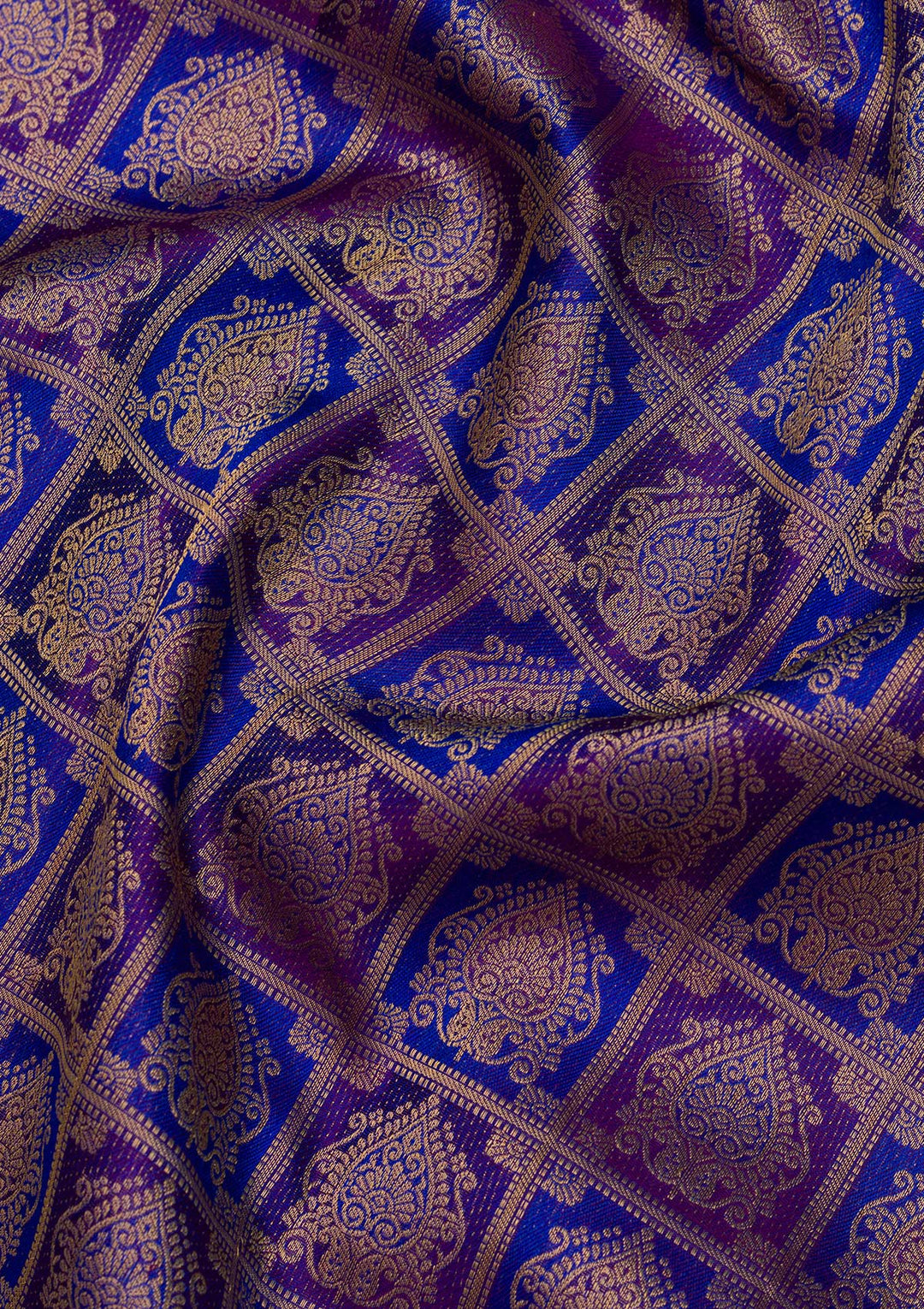 Purple Zariwork Pure Silk Saree-Koskii