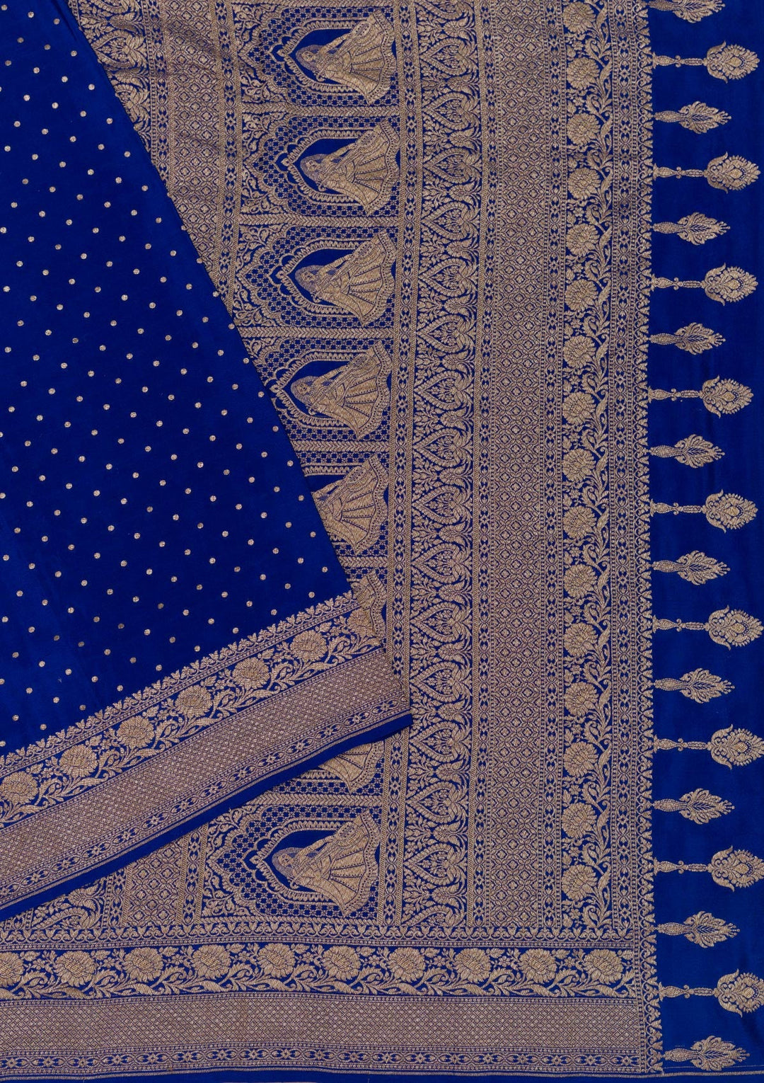 Royal Blue Zariwork Pure Silk Saree-Koskii