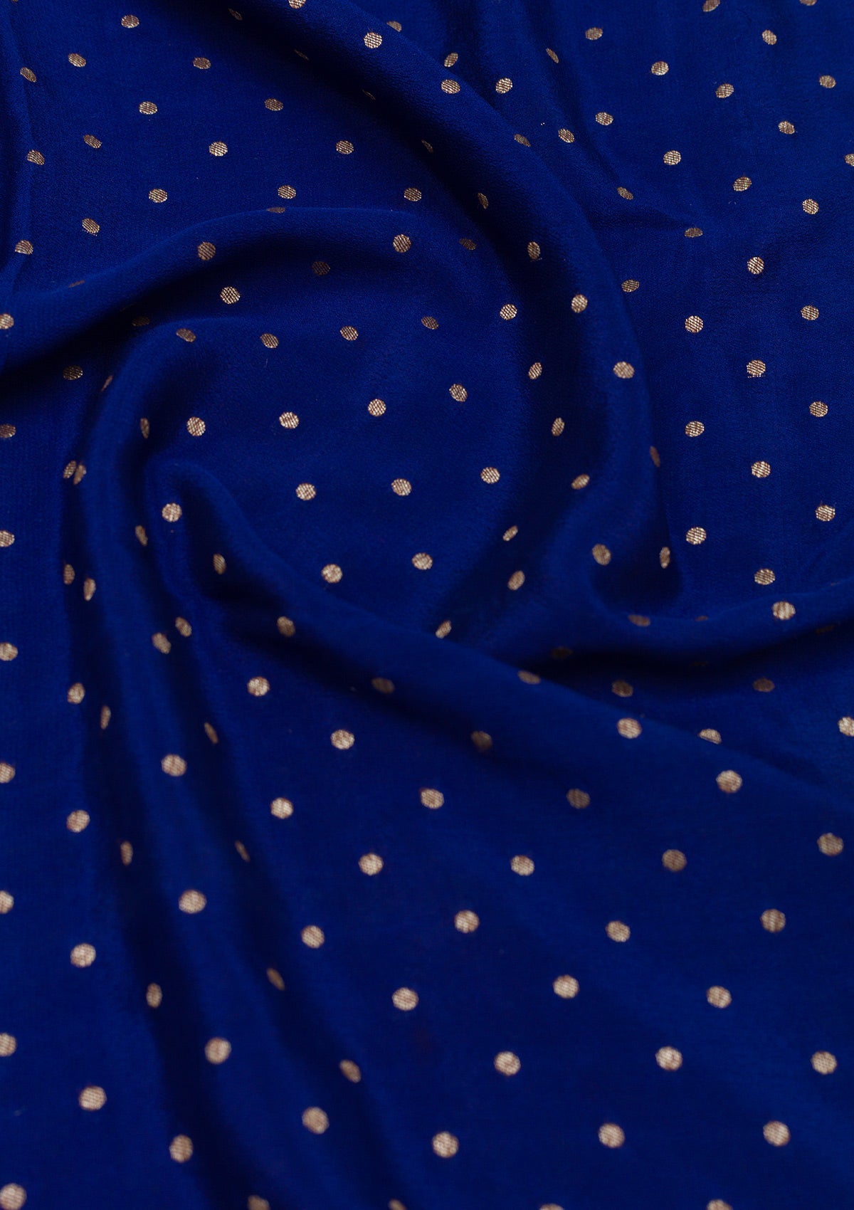 Royal Blue Zariwork Pure Silk Saree-Koskii