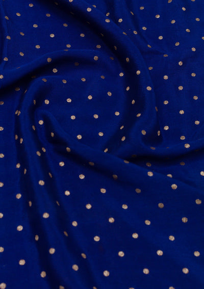 Royal Blue Zariwork Pure Silk Saree-Koskii