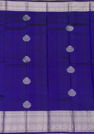 Royal Blue Zariwork Pure Silk Saree-Koskii