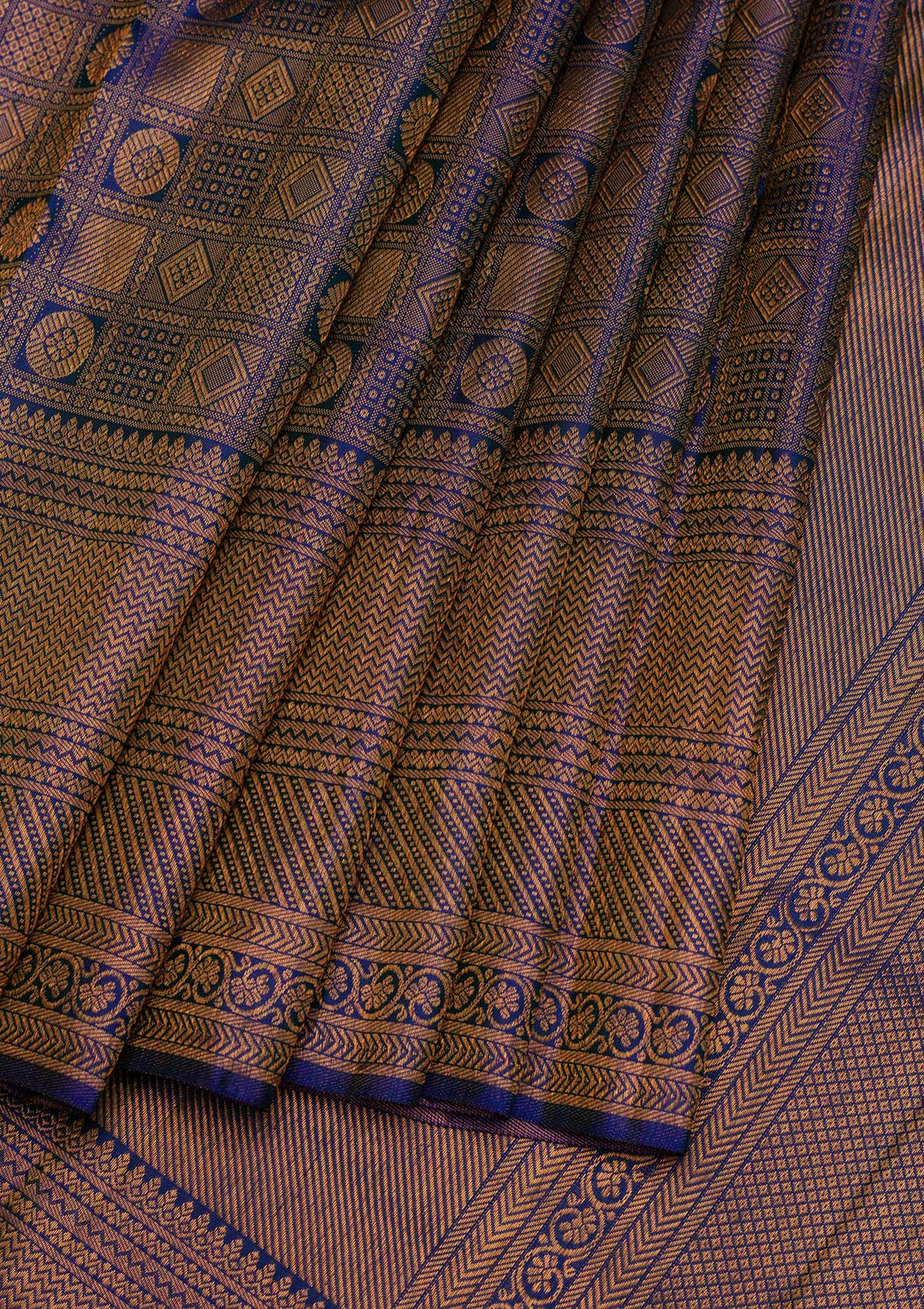 Royal Blue Zariwork Pure Silk Saree-Koskii