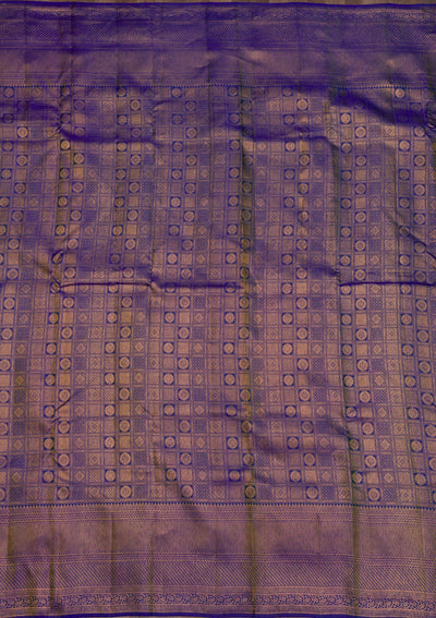 Royal Blue Zariwork Pure Silk Saree-Koskii