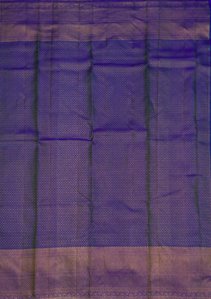 Royal Blue Zariwork Pure Silk Saree-Koskii