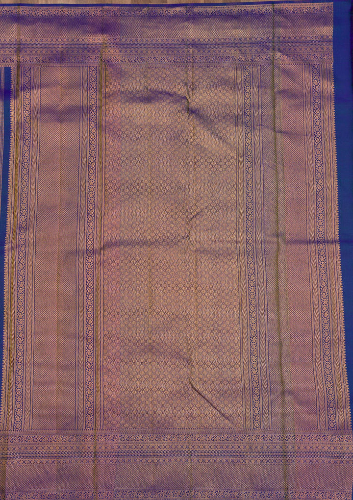 Royal Blue Zariwork Pure Silk Saree-Koskii