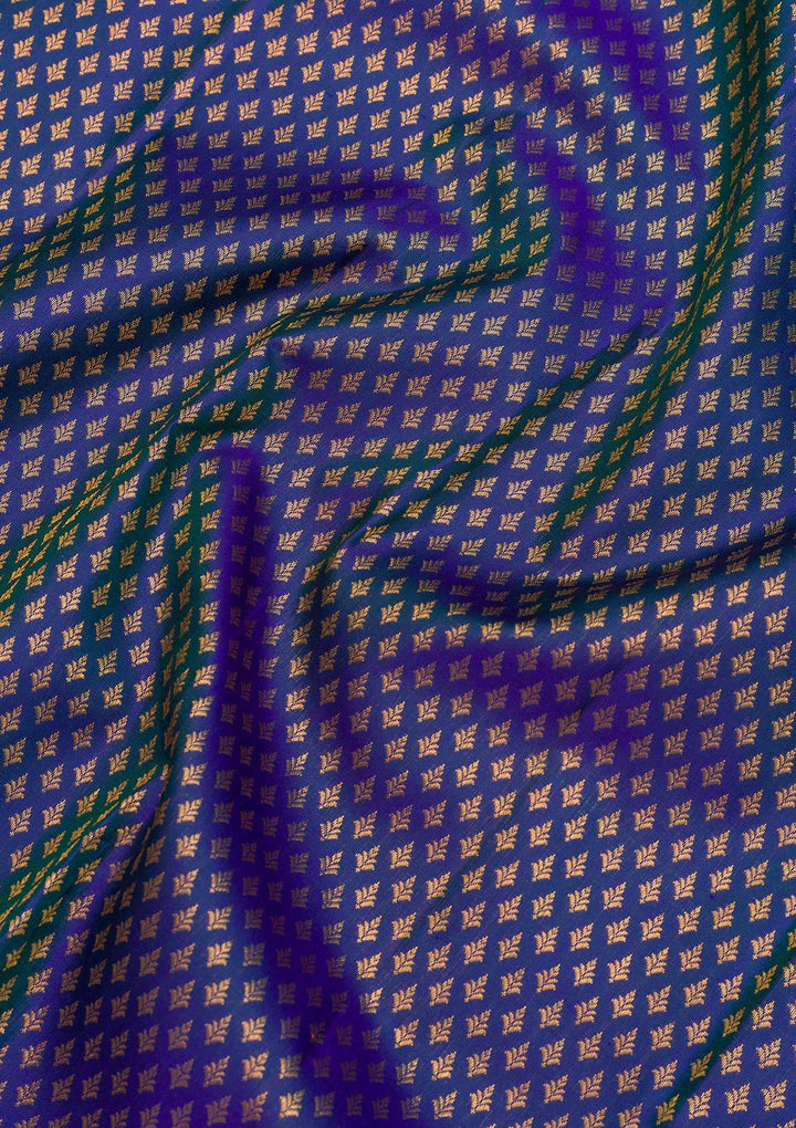 Royal Blue Zariwork Pure Silk Saree-Koskii