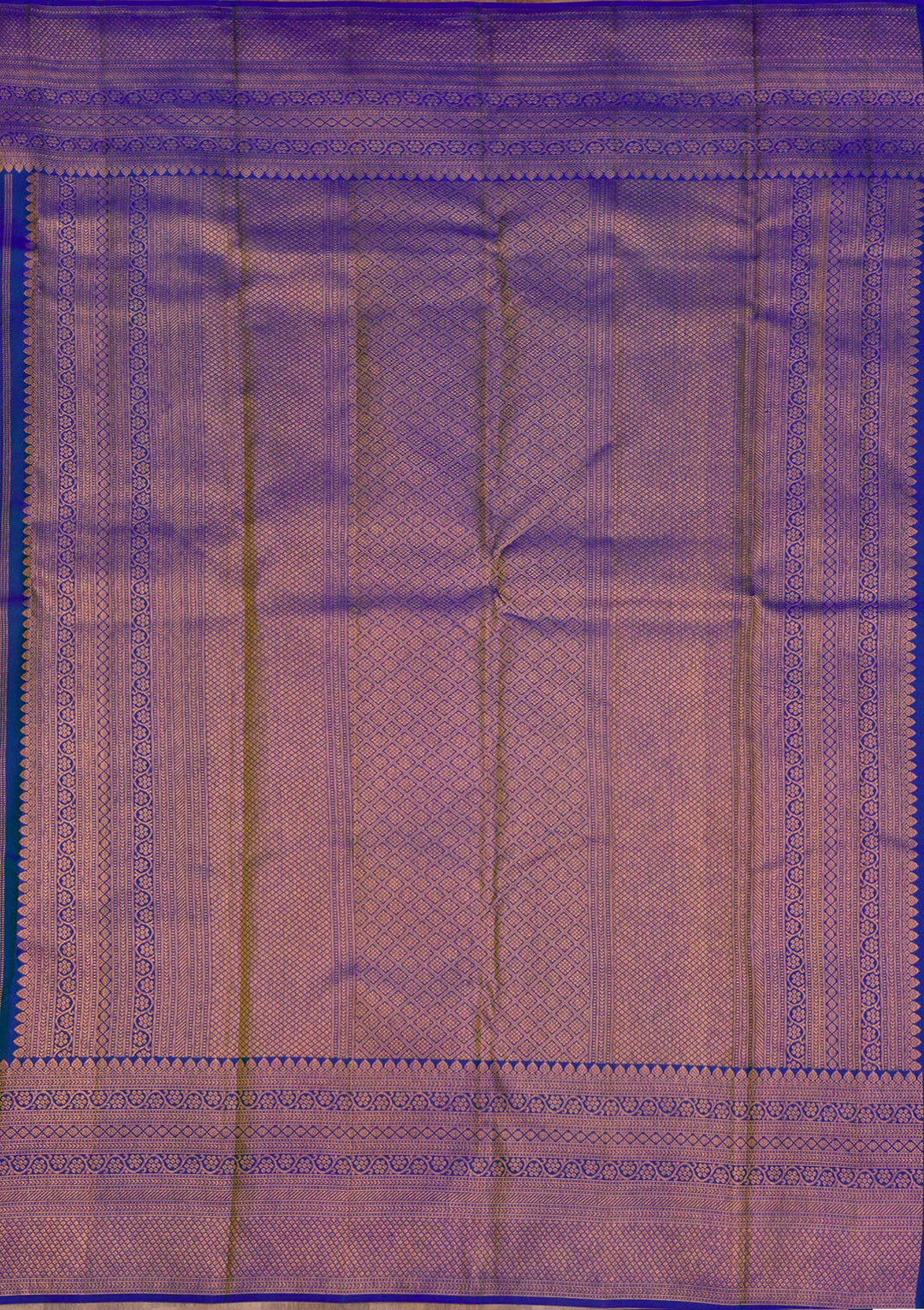 Royal Blue Zariwork Pure Silk Saree-Koskii