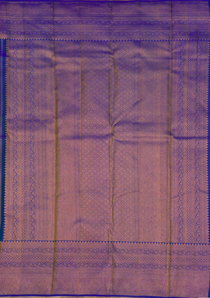 Royal Blue Zariwork Pure Silk Saree-Koskii