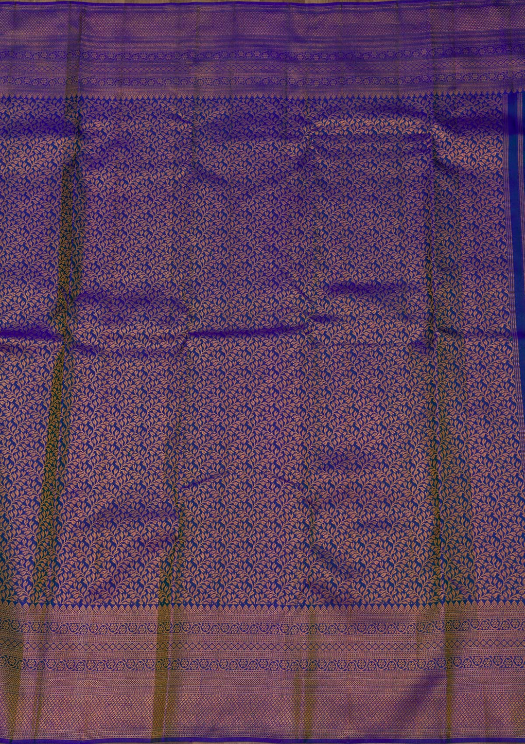 Royal Blue Zariwork Pure Silk Saree-Koskii