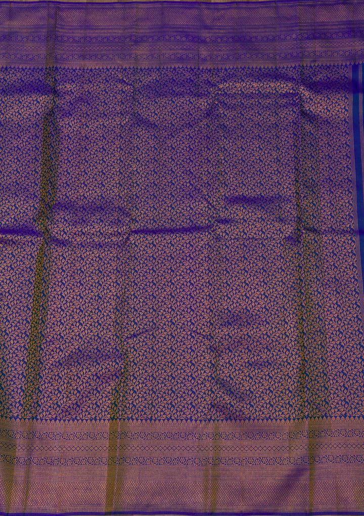 Royal Blue Zariwork Pure Silk Saree-Koskii