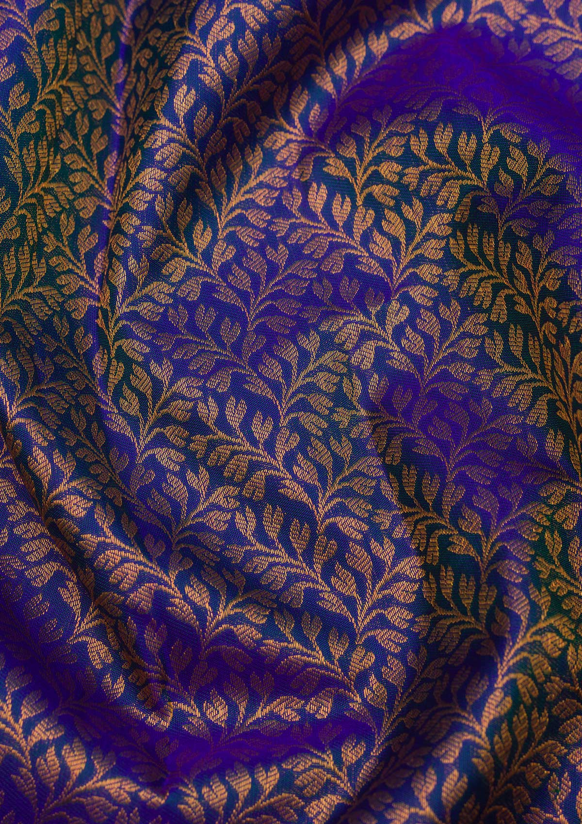 Royal Blue Zariwork Pure Silk Saree-Koskii