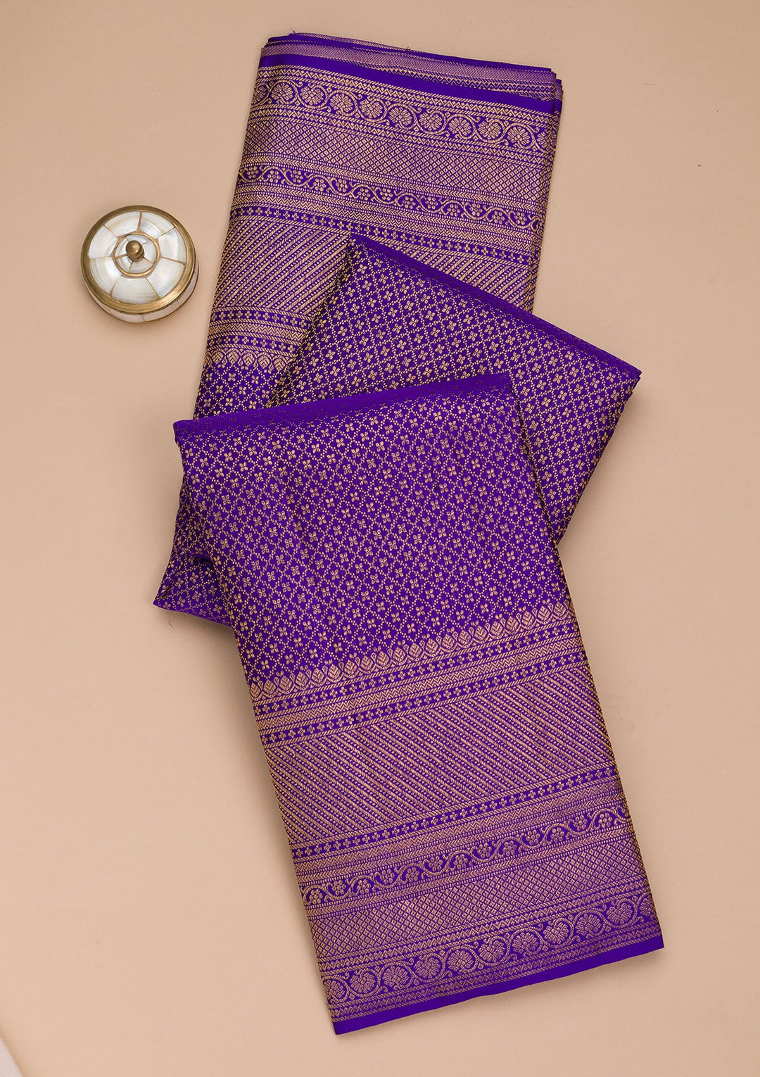 Royal Blue Zariwork Pure Silk Saree-Koskii