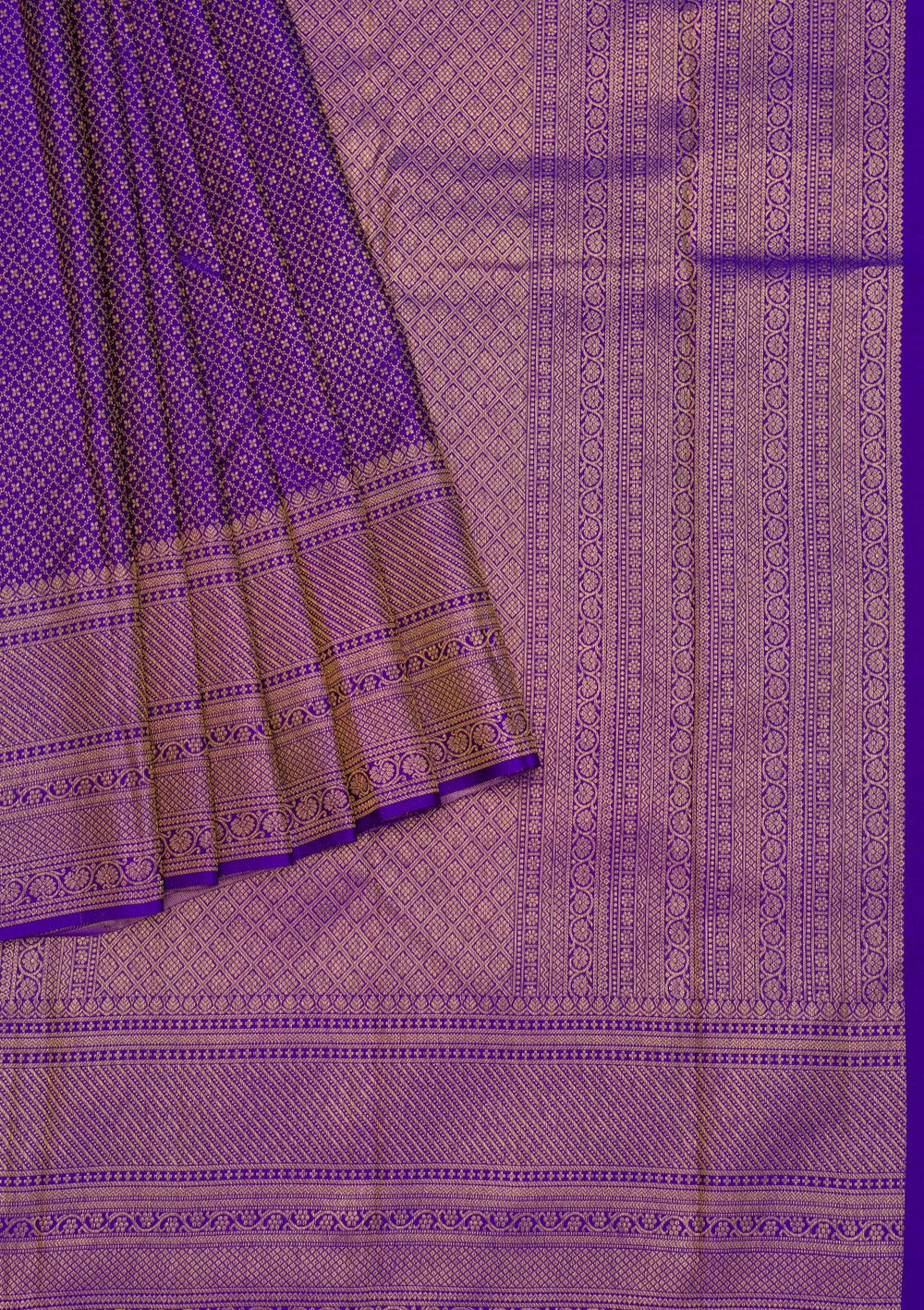 Royal Blue Zariwork Pure Silk Saree-Koskii