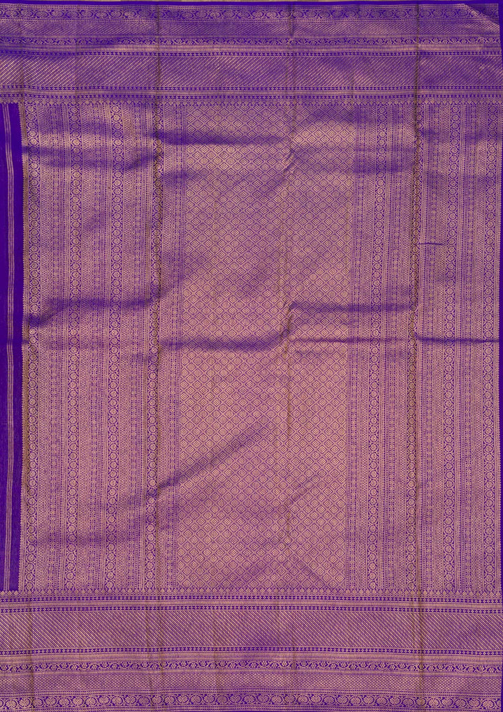Royal Blue Zariwork Pure Silk Saree-Koskii