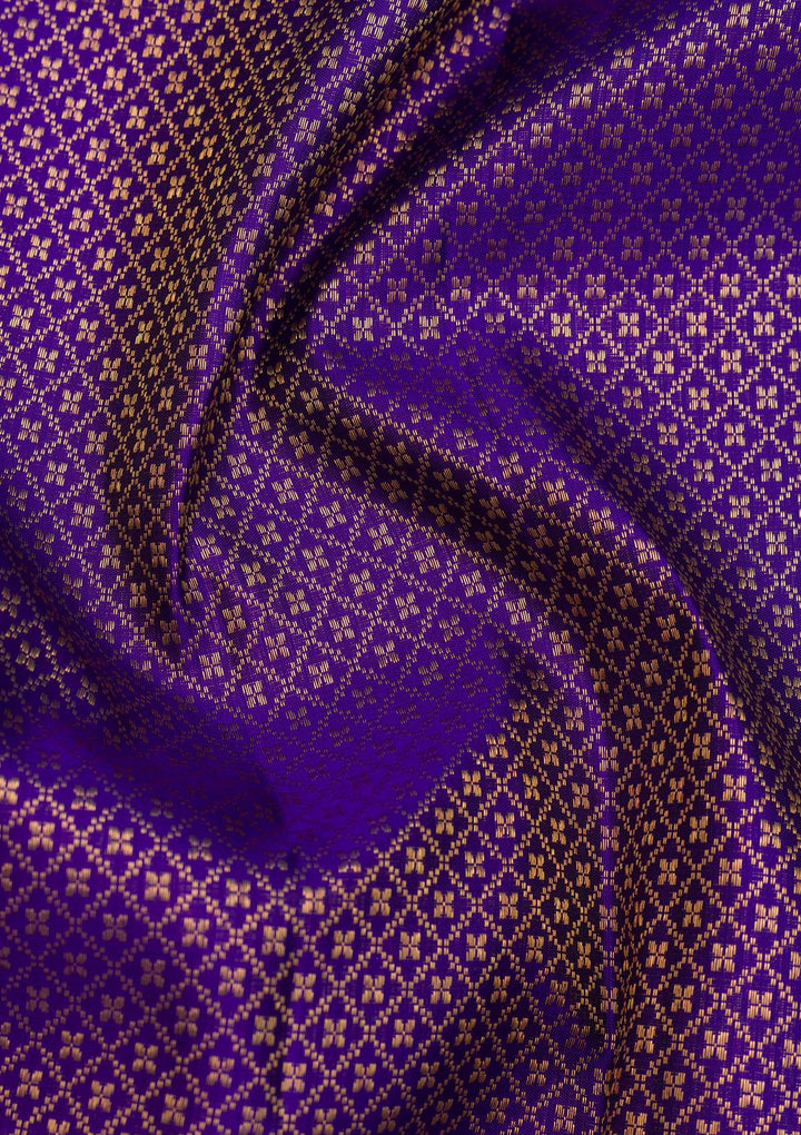 Royal Blue Zariwork Pure Silk Saree-Koskii