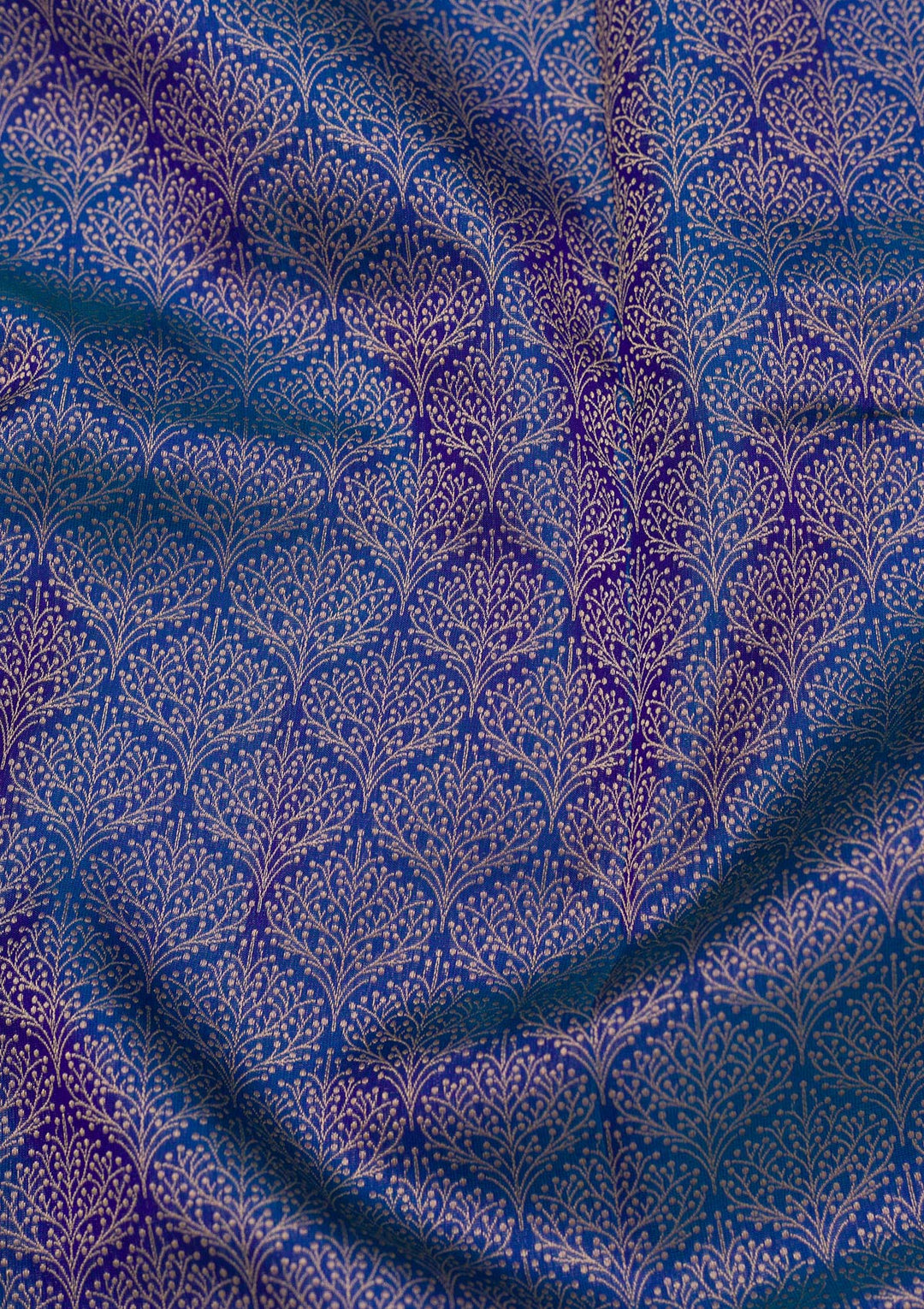 Royal Blue Zariwork Pure Silk Saree-Koskii