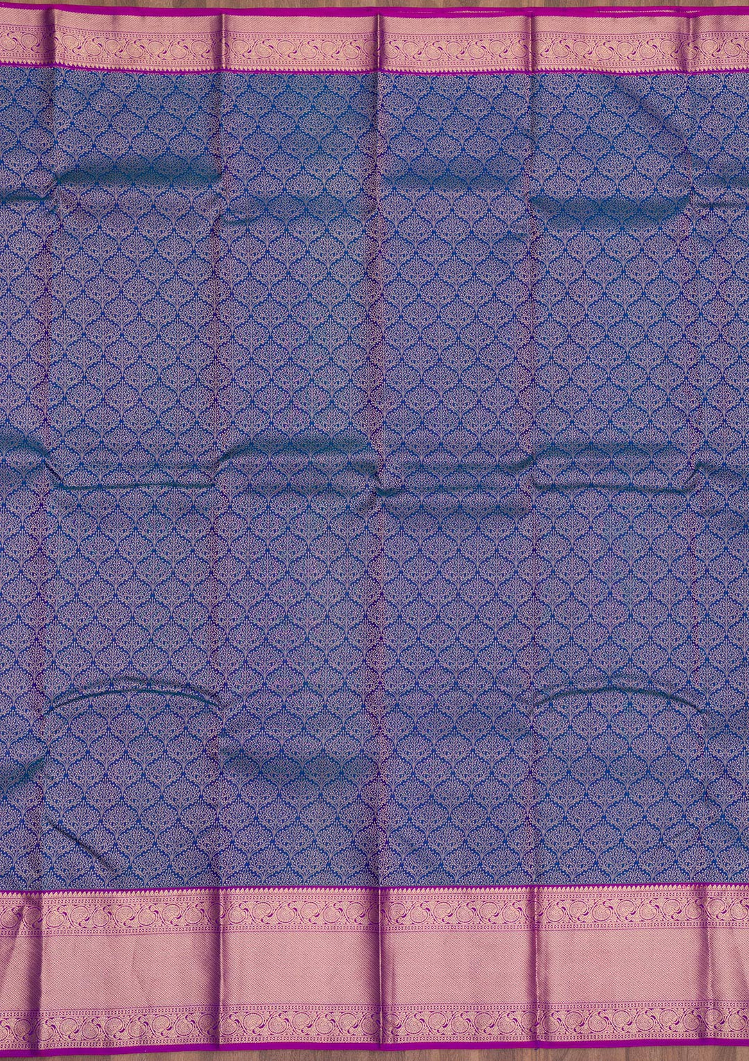 Royal Blue Zariwork Pure Silk Saree-Koskii