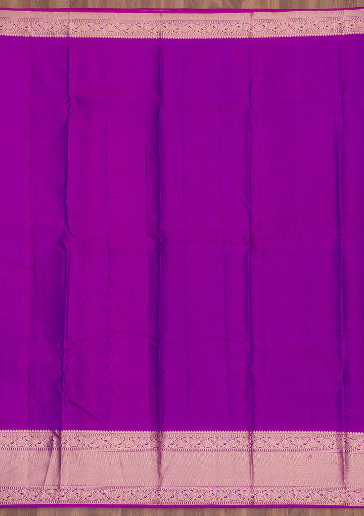Royal Blue Zariwork Pure Silk Saree-Koskii