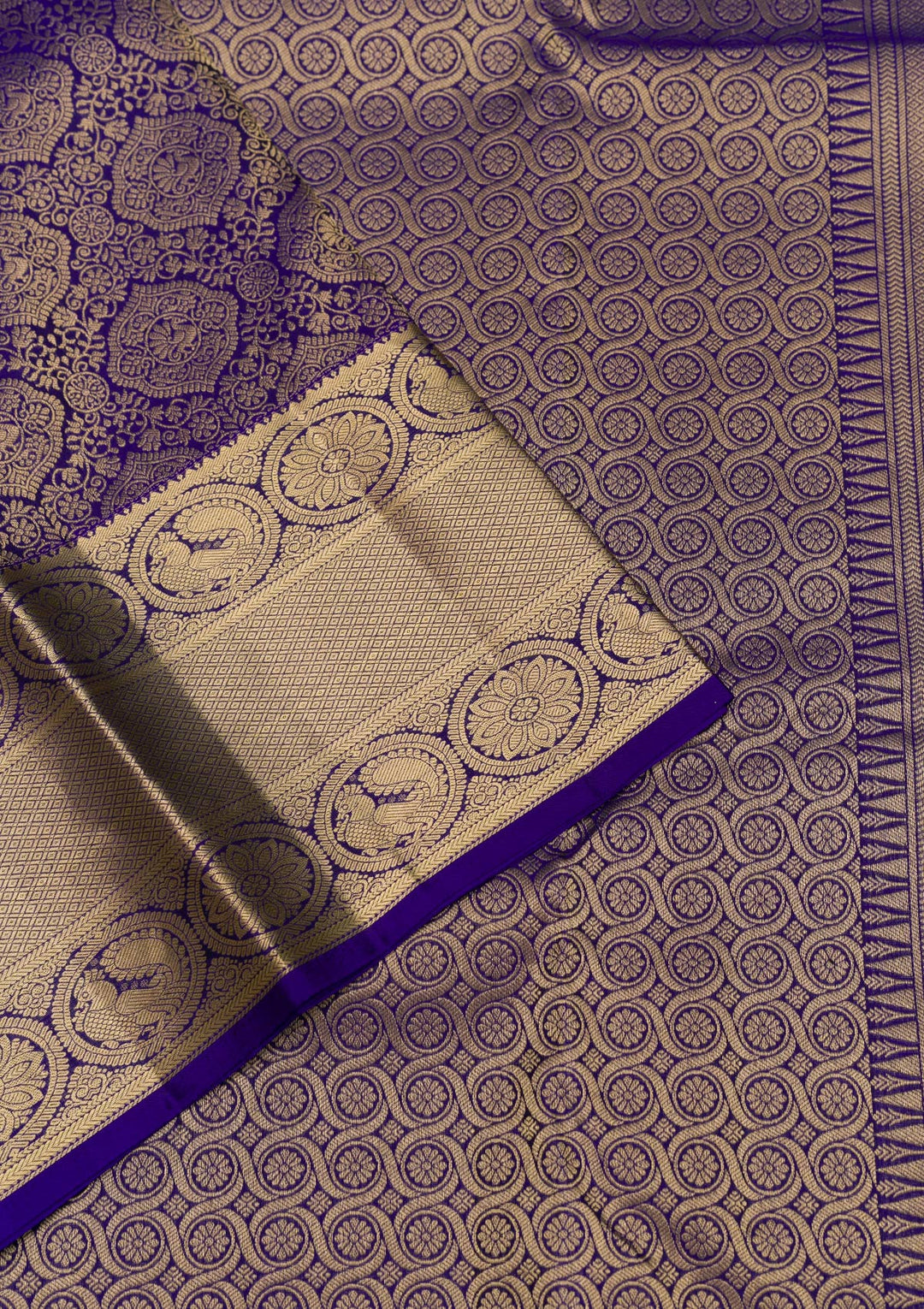 Royal Blue Zariwork Pure Silk Saree-Koskii