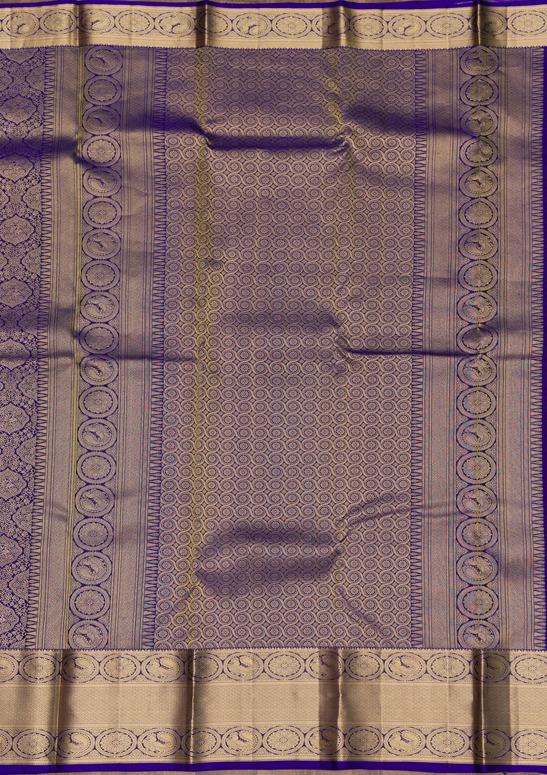 Royal Blue Zariwork Pure Silk Saree-Koskii
