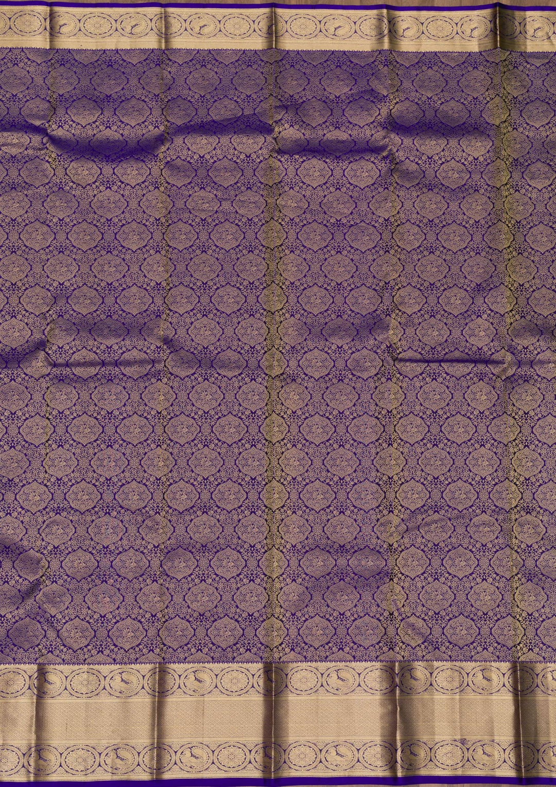 Royal Blue Zariwork Pure Silk Saree-Koskii