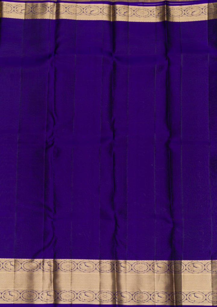 Royal Blue Zariwork Pure Silk Saree-Koskii