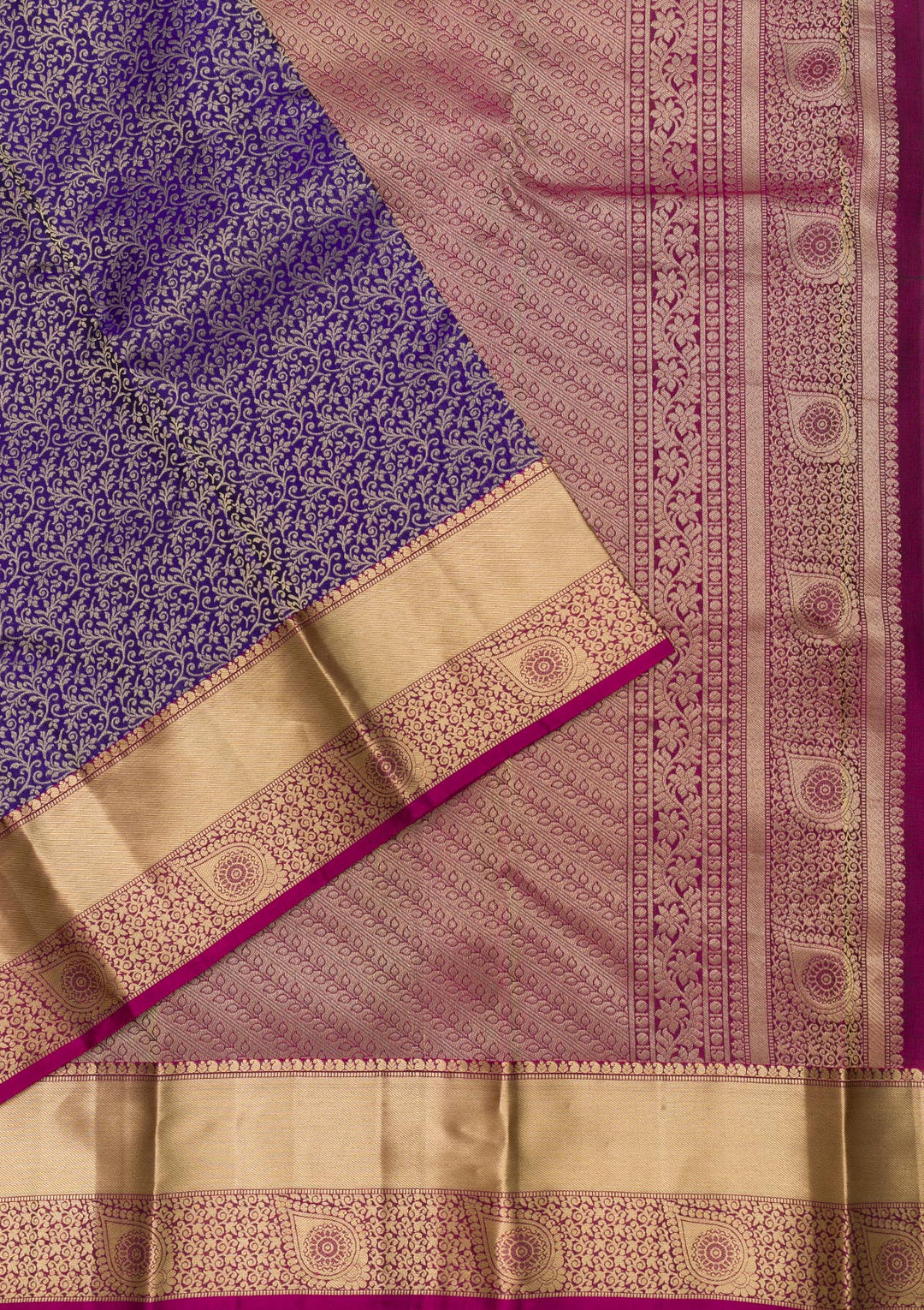 Royal Blue Zariwork Pure Silk Saree-Koskii