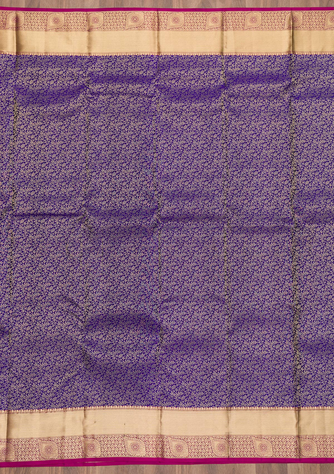 Royal Blue Zariwork Pure Silk Saree-Koskii