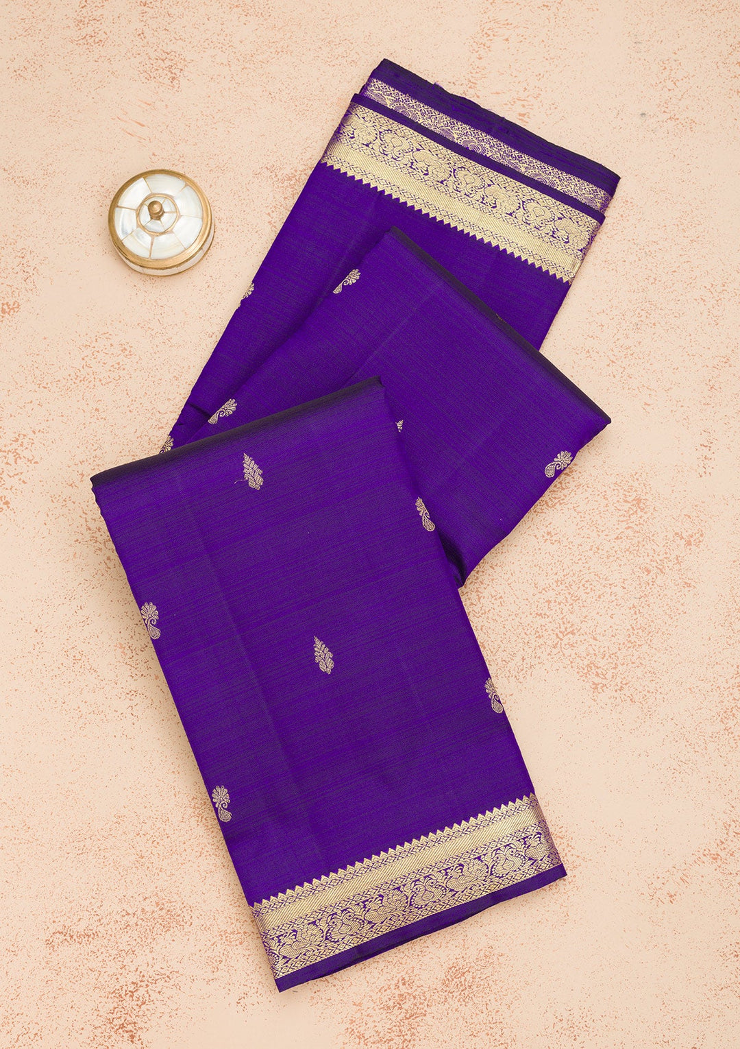 Royal Blue Zariwork Pure Silk Saree-Koskii