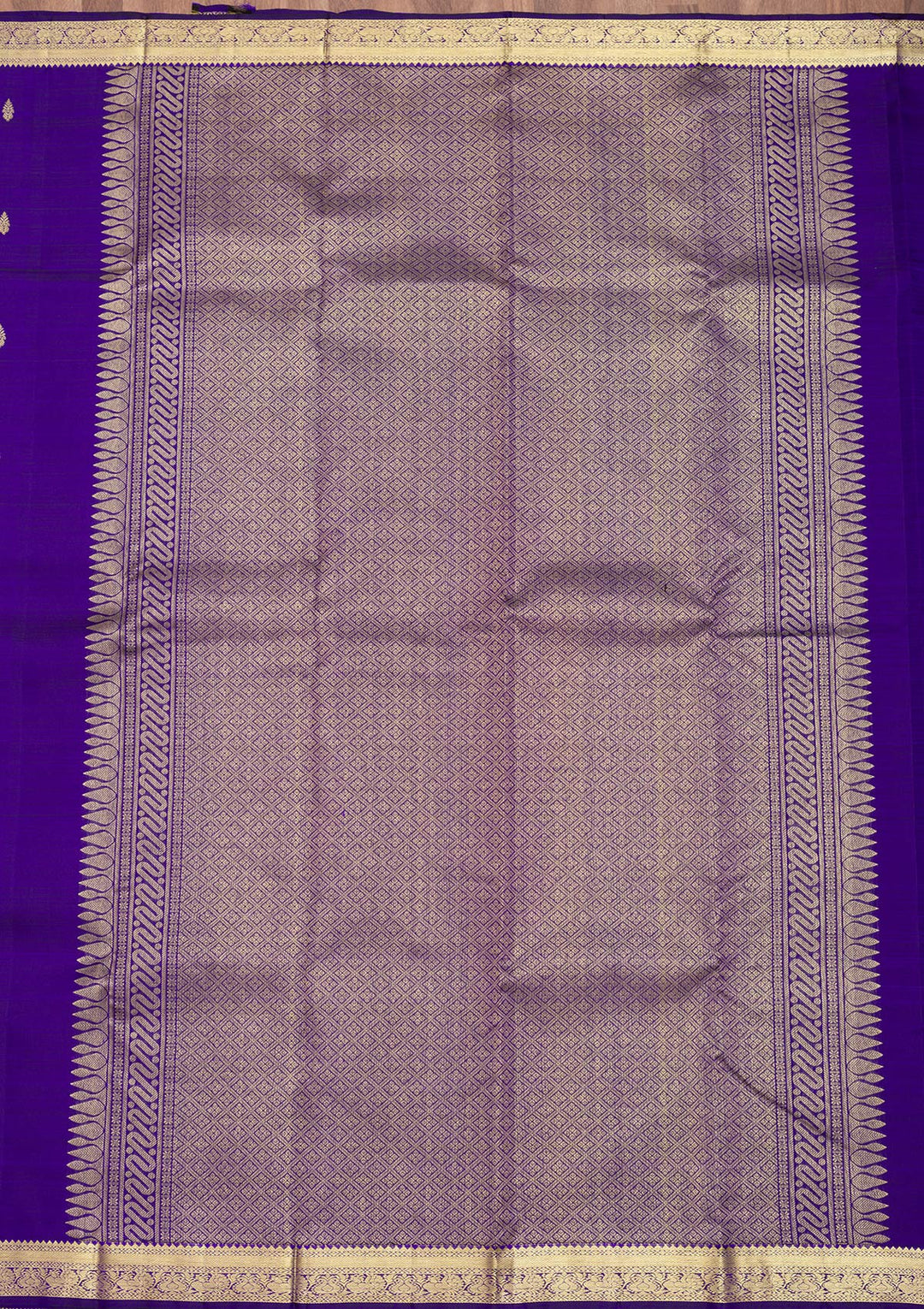 Royal Blue Zariwork Pure Silk Saree-Koskii
