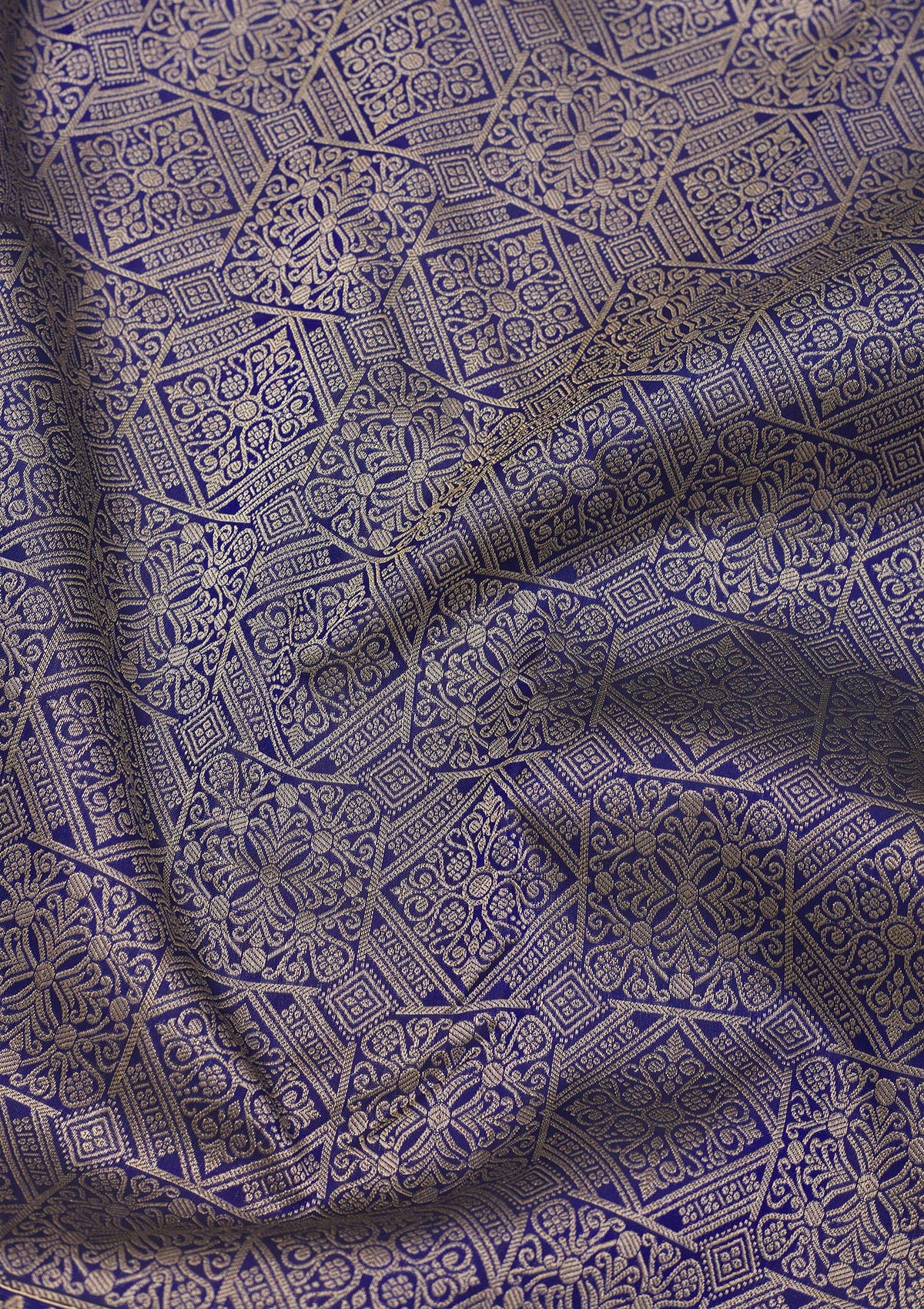 Royal Blue Zariwork Pure Silk Saree