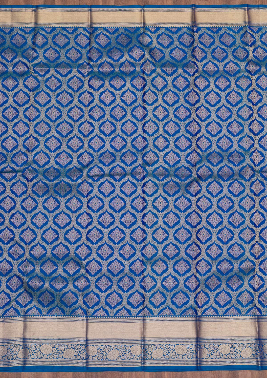 Royal Blue Zariwork Pure Silk Saree-Koskii