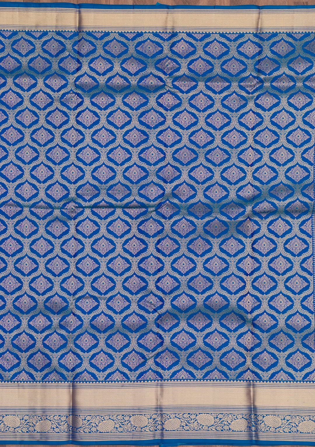 Royal Blue Zariwork Pure Silk Saree-Koskii