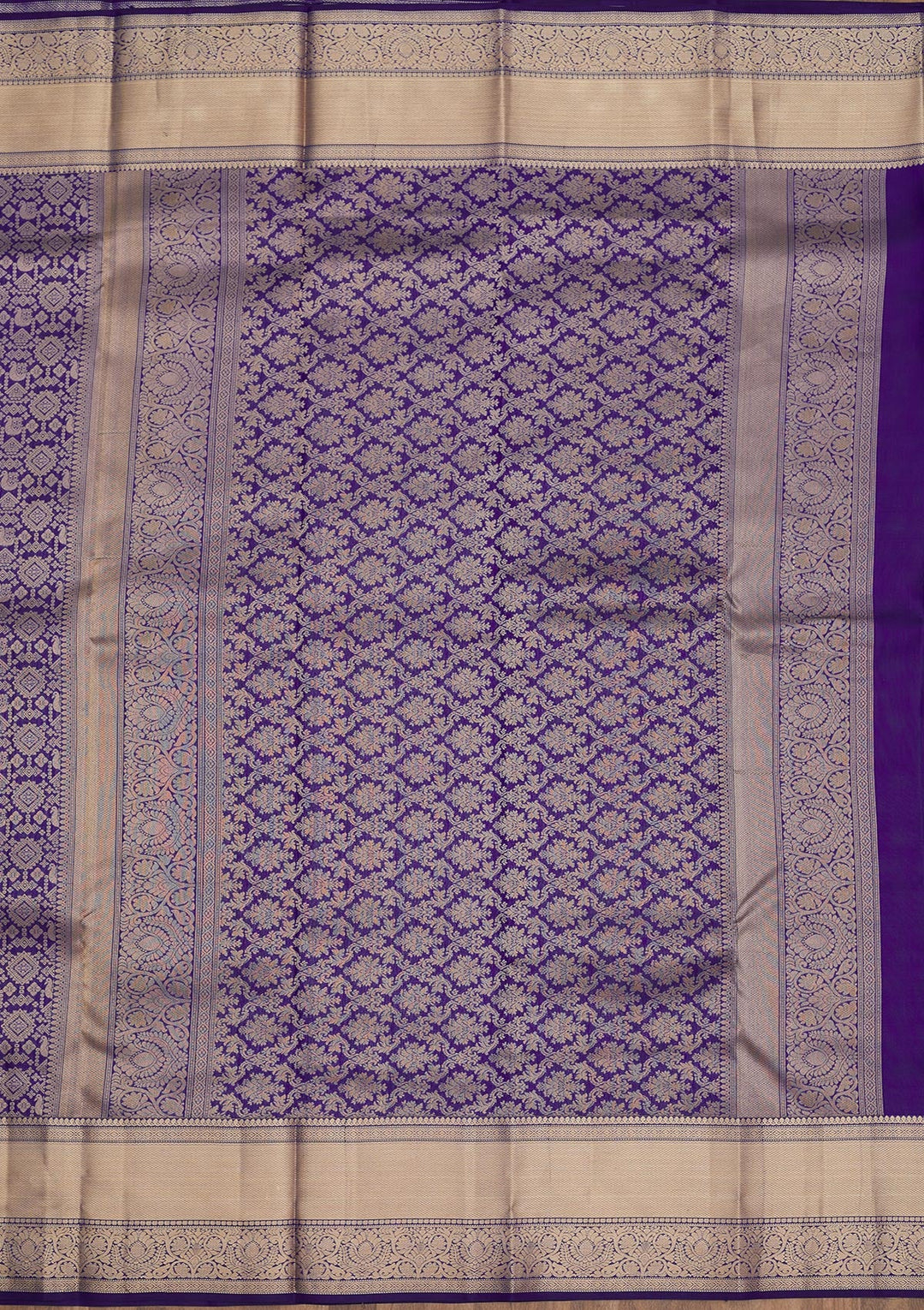 Royal Blue Zariwork Pure Silk Saree-Koskii