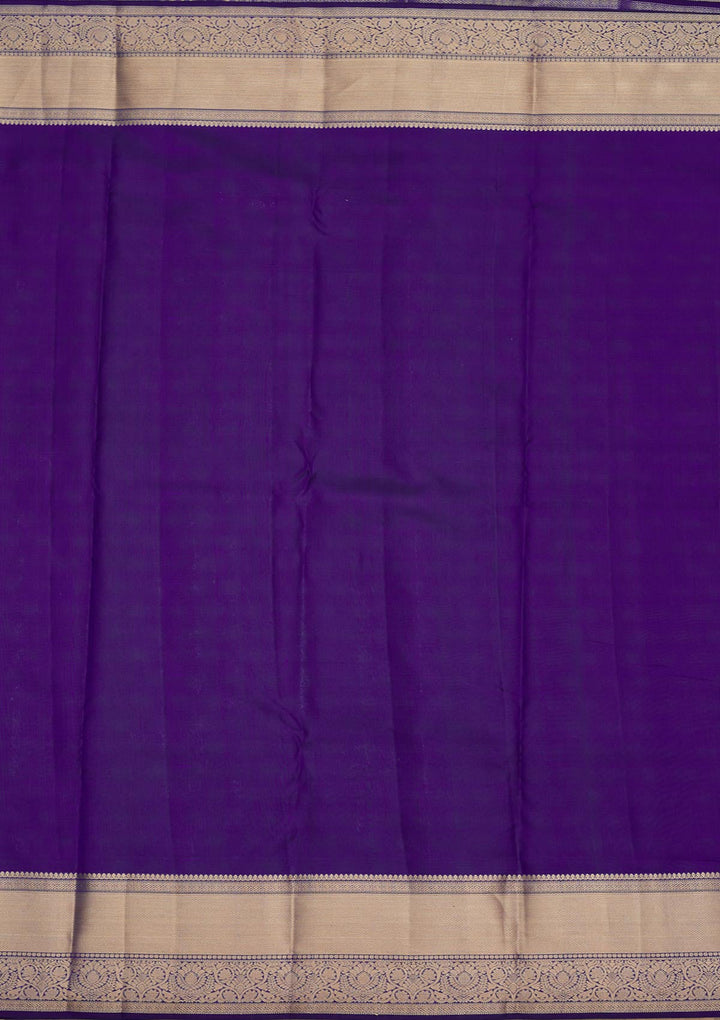 Royal Blue Zariwork Pure Silk Saree-Koskii